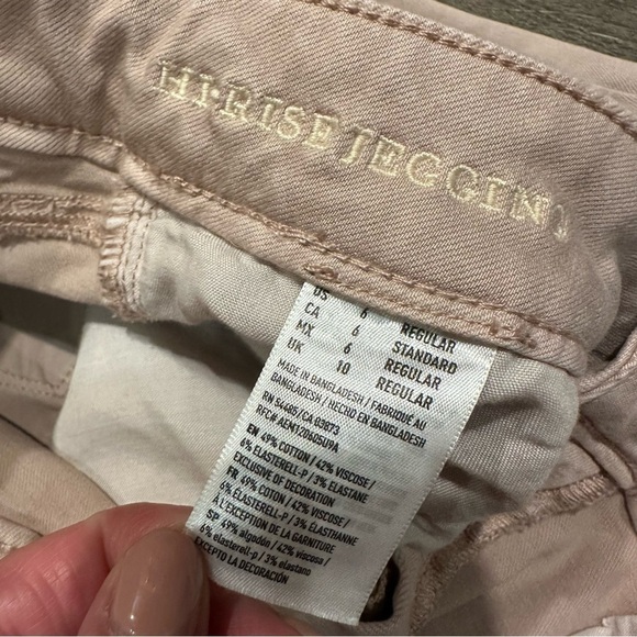 American Eagle Pants Super Stretch Dusty Pink Mauve Hi-Rise Jegging Jeans Size 6 - Picture 4 of 12